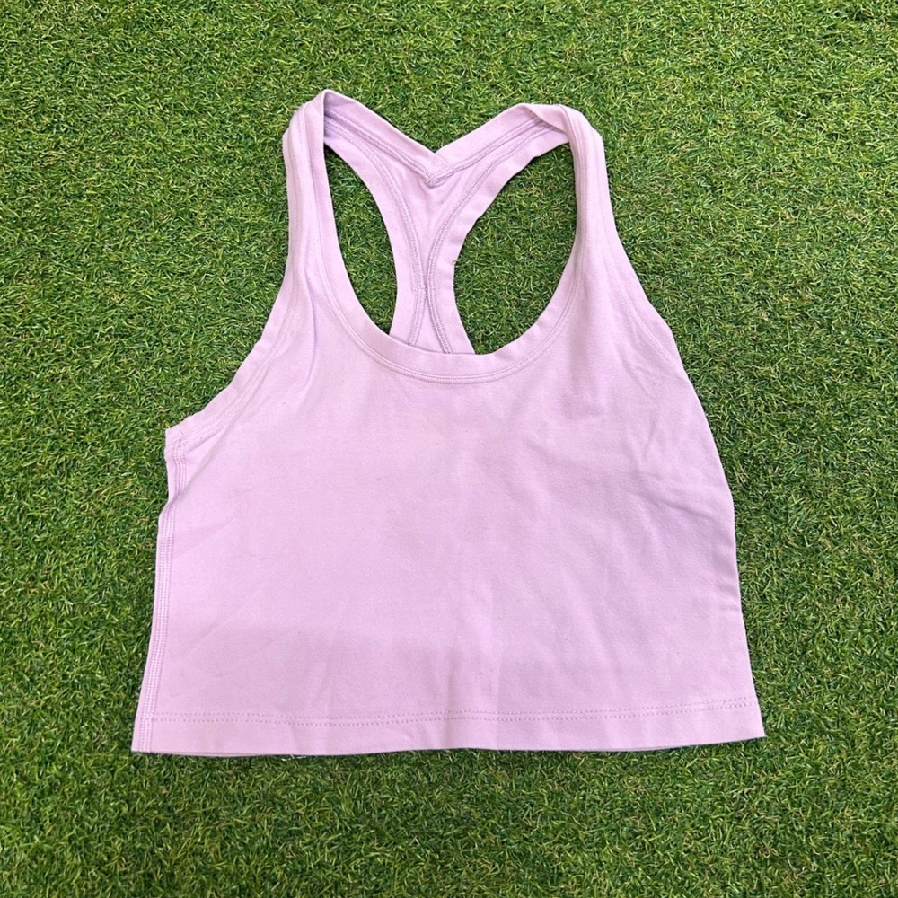 Lululemon Racerback Crop Tank Top Lilac Purple Size M R8LIBG15